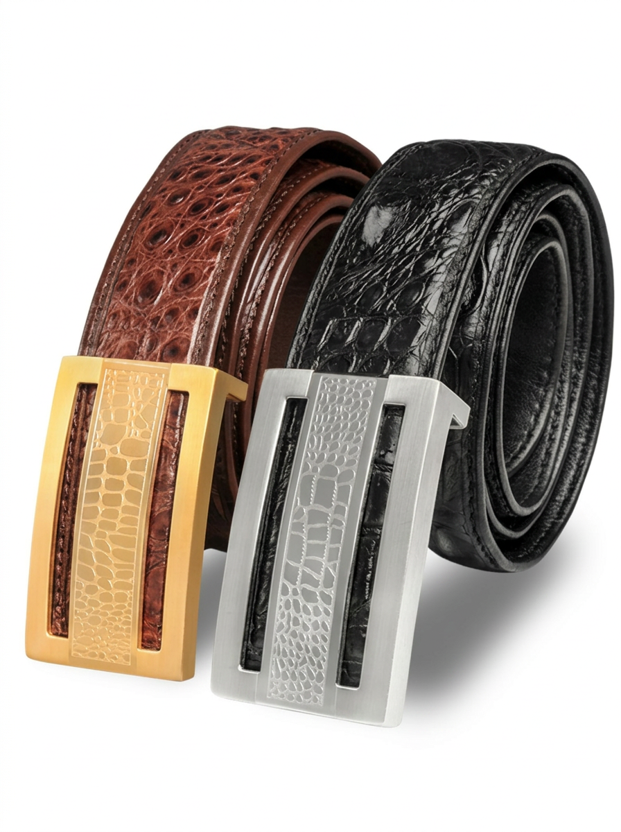 Crocodile Leather Belt