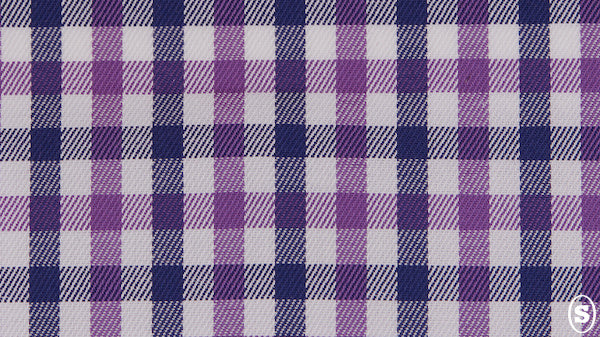 Dress Shirt Purple and Black Plaid 6384