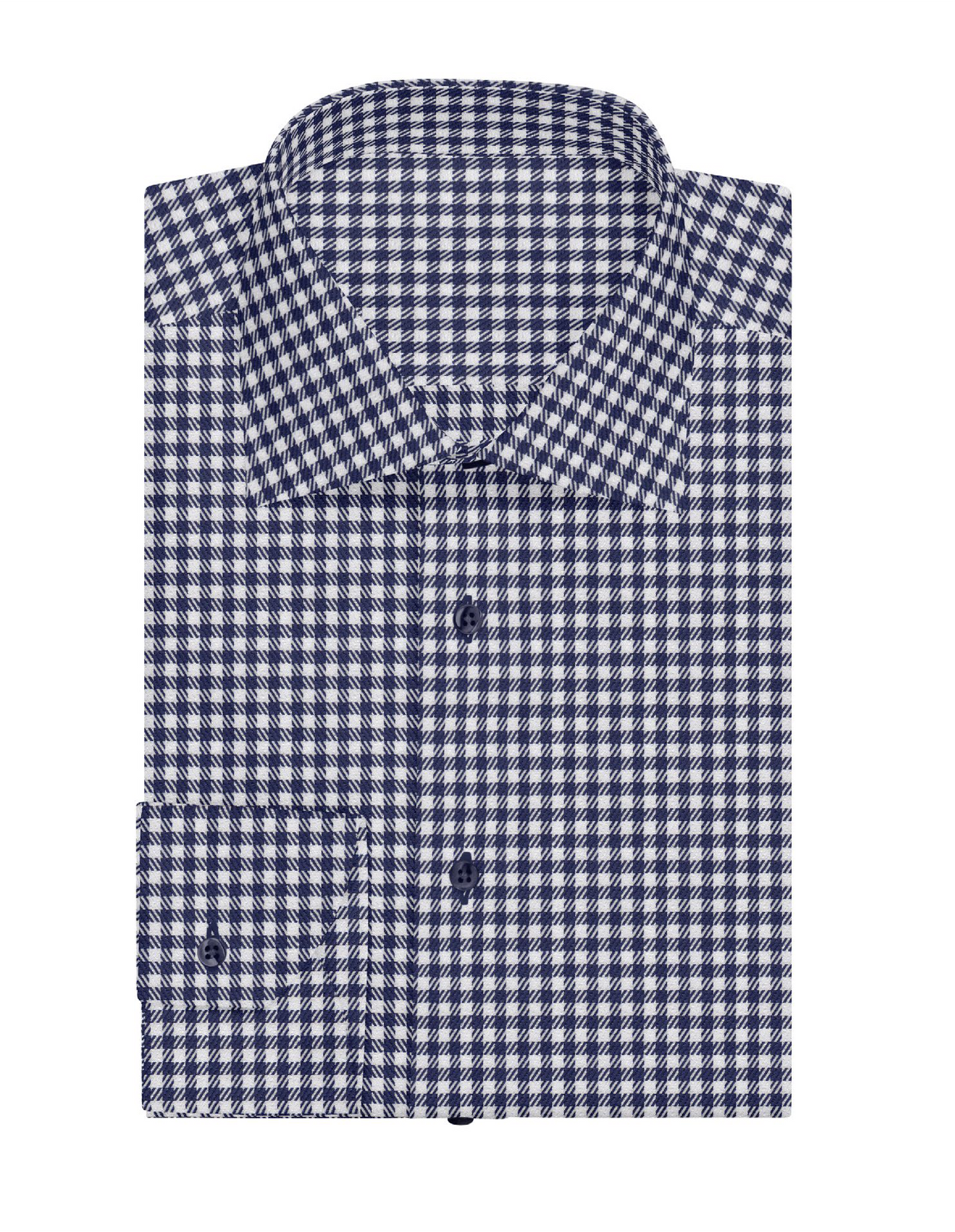 Dress Shirt Black Plaid 6389