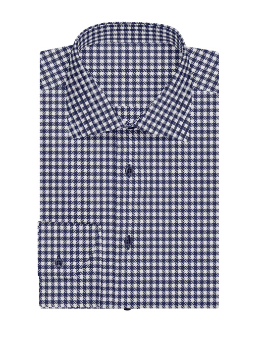 Dress Shirt Black Plaid 6389