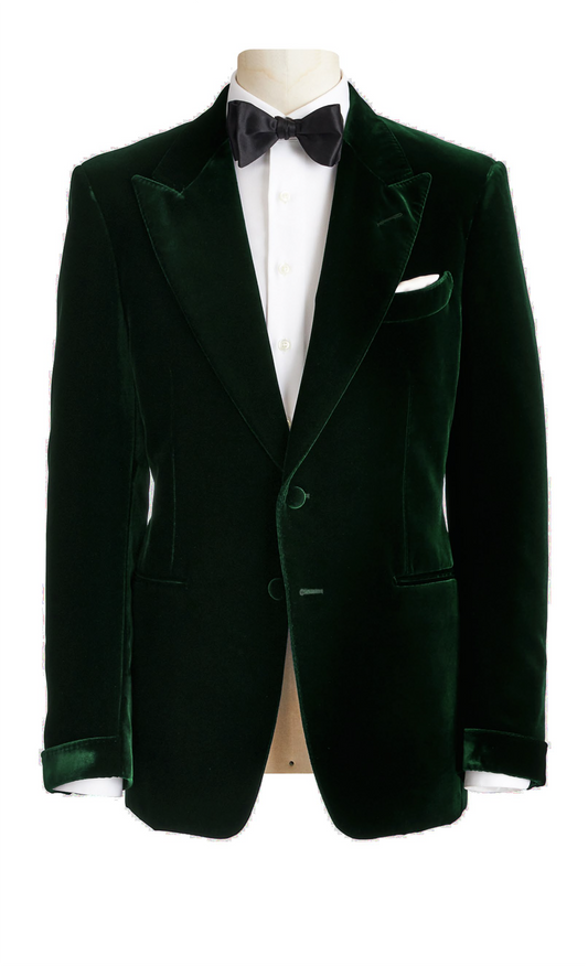 Dinner Jacket Velvet Dark Emerald Green 921-03