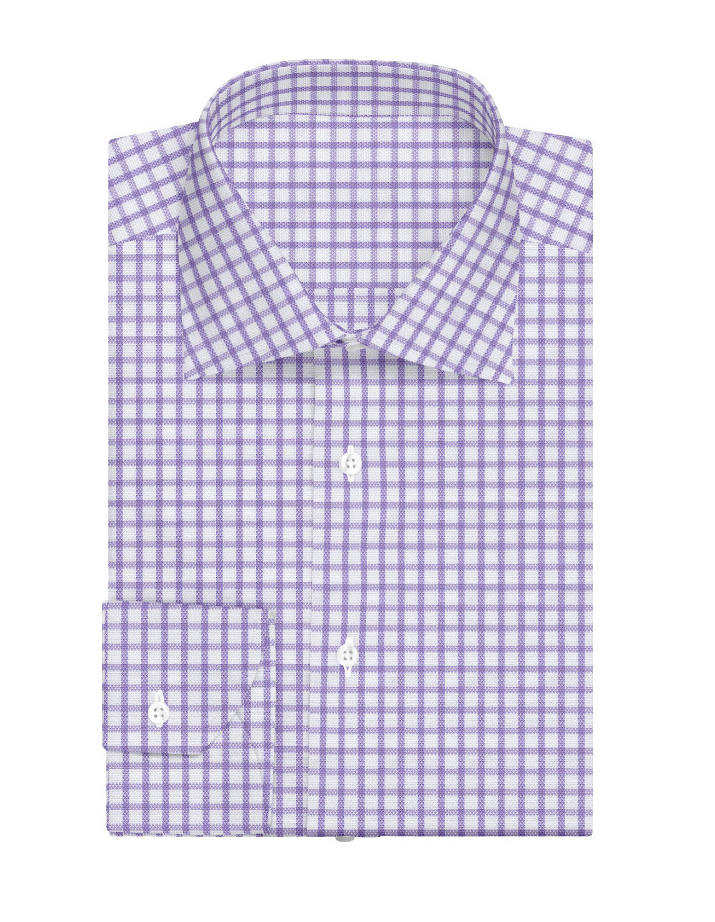 Dress Shirt Thin Purple Plaid 6426