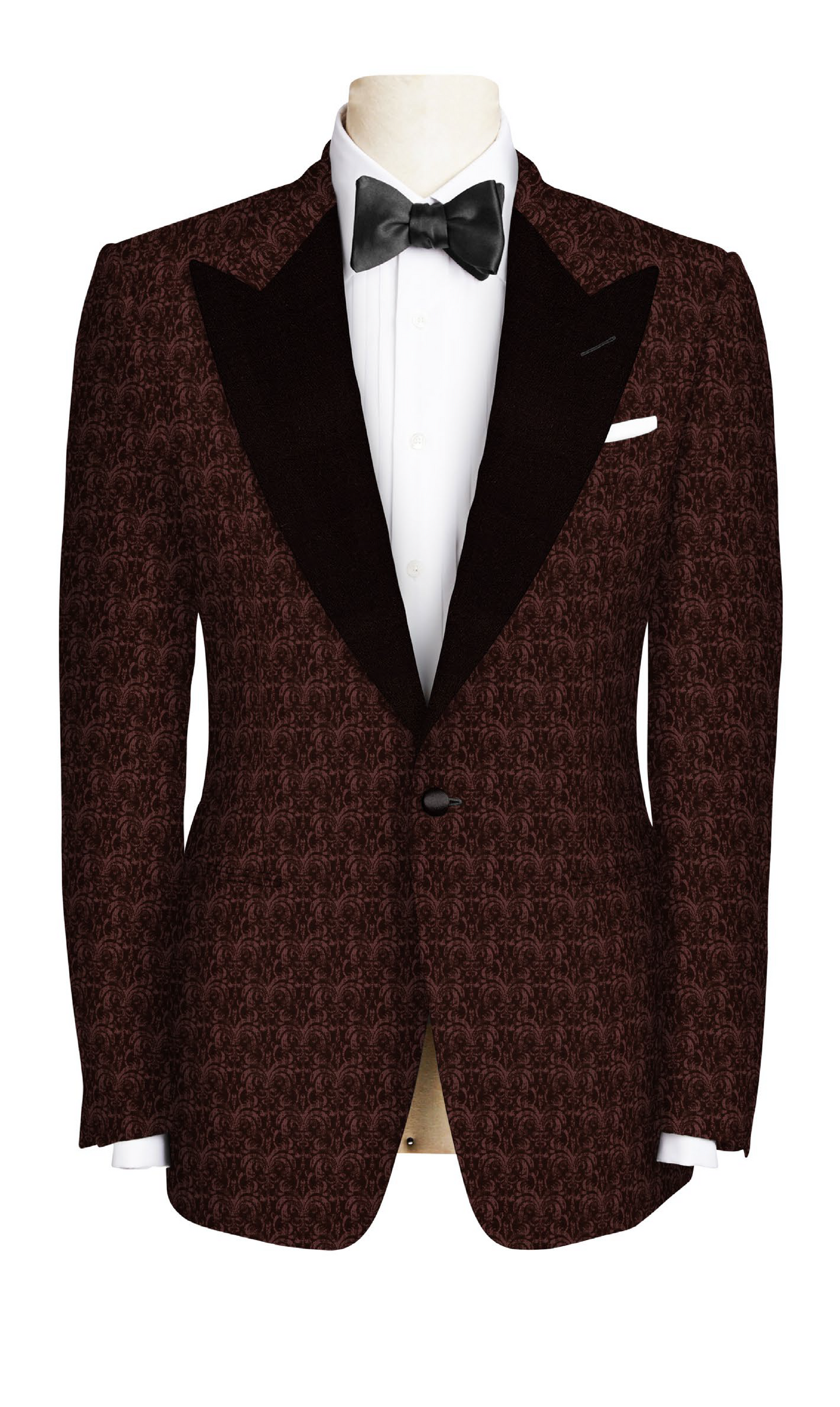 Dinner Jacket Burgundy Paisley 976-06