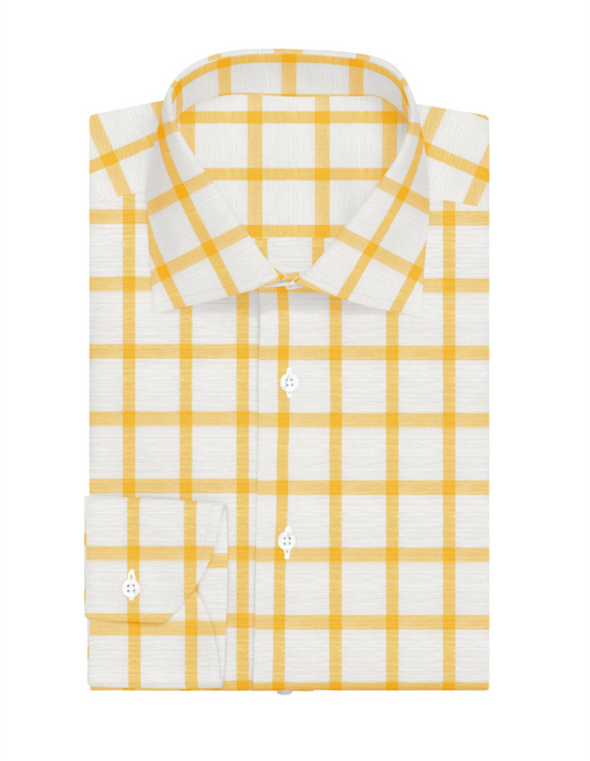 Dress Shirt Yellow Plaid 6353
