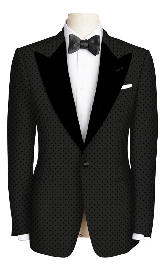 Dinner Jacket Black on Black Applique 2 979-03