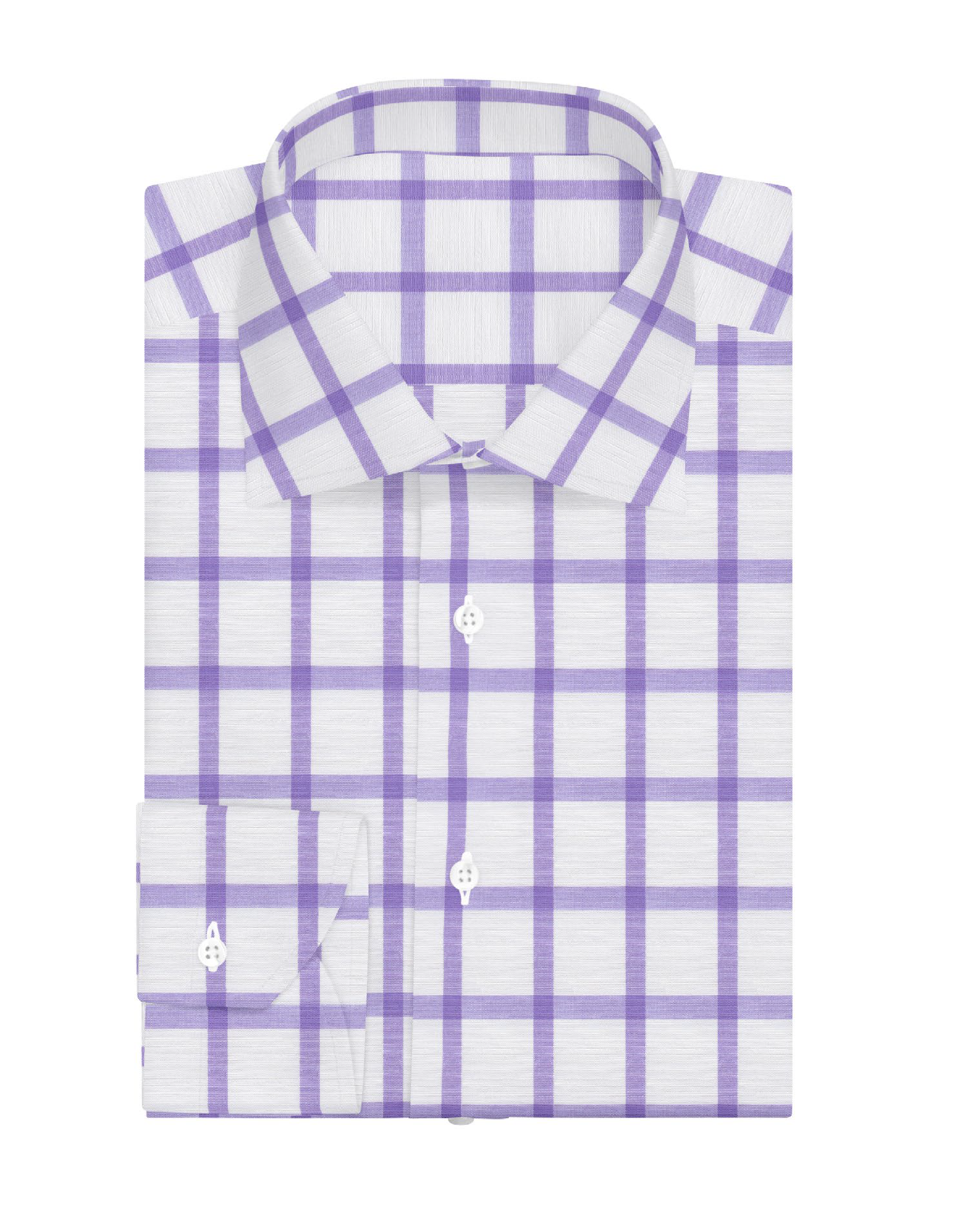 Dress Shirt Light Purple Plaid 6356 Maison De Haj Dress Shirt Light Purple Plaid 6356 Maison De Haj