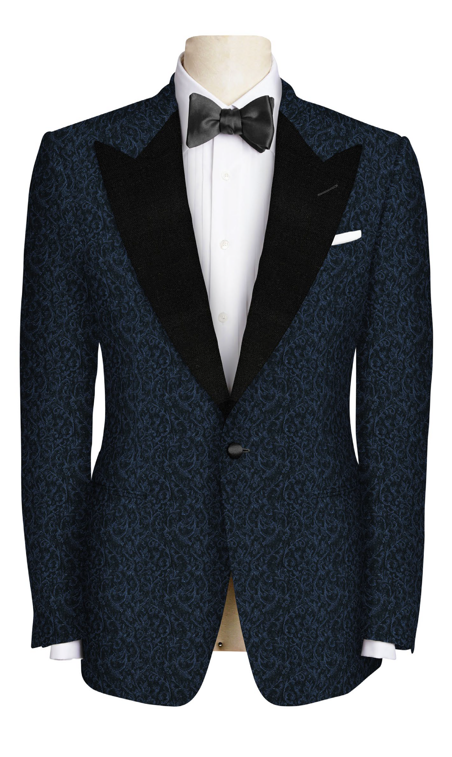 Dinner Jacket Sapphire Blue Jacquard 980-01