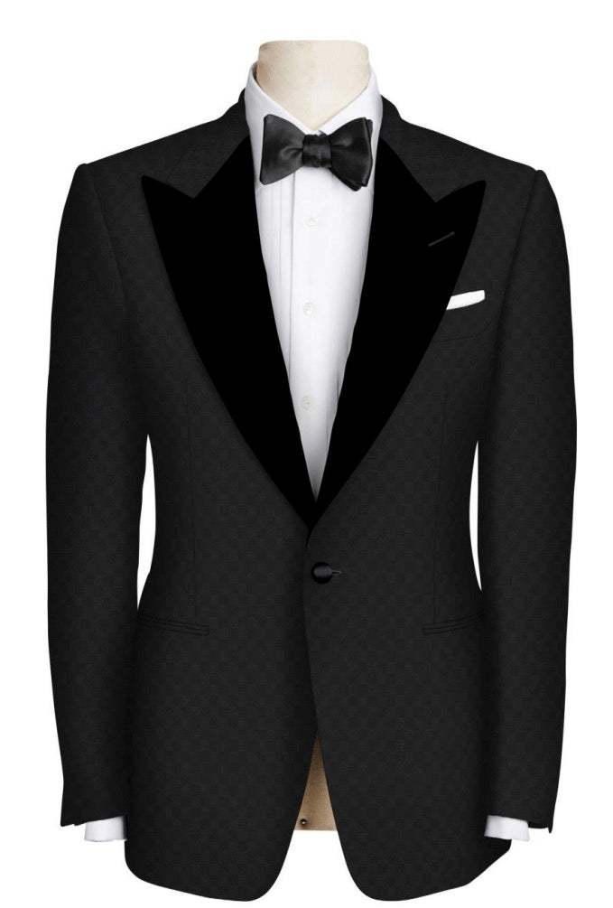 Tux Jacket Obsidian Black with Velvet Lapel 908-02