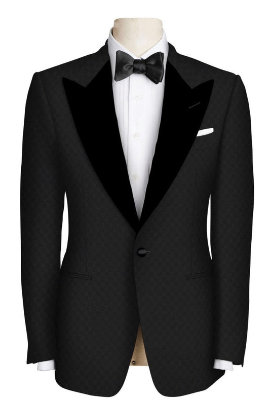 Tux Jacket Obsidian Black with Velvet Lapel 908-02
