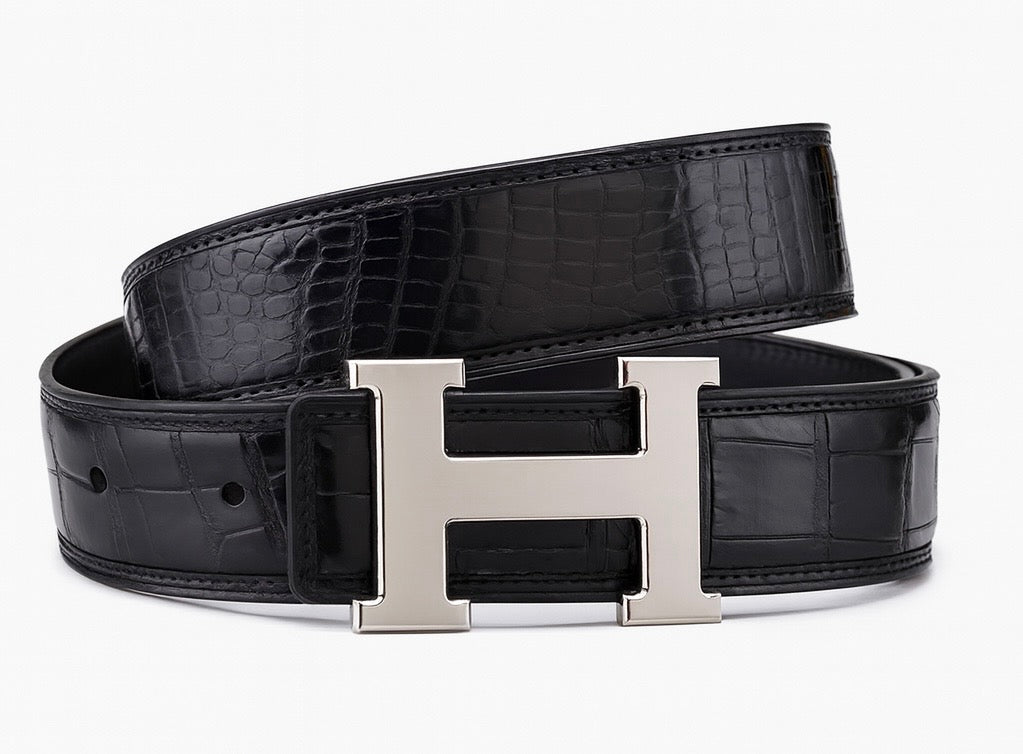 Haj Black Crocodile Belt