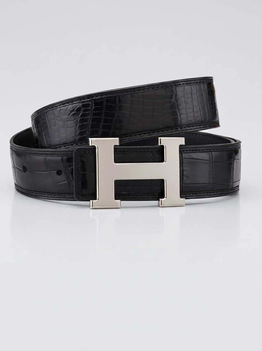 Haj Black Crocodile Belt