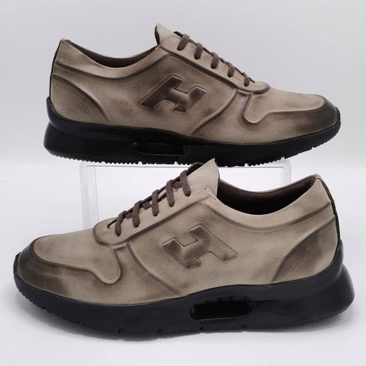 Walking Shoes Leather Beige Fade