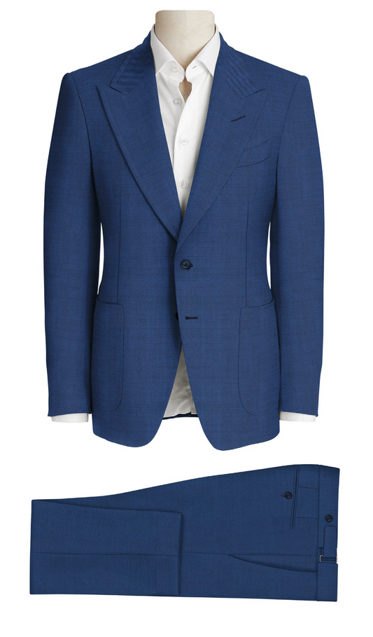 2 Piece Suit D Royal Blue Melange 952-13